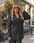 Long Double-Breasted Jacket Fracomina