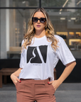 T-SHIRT SCRIPTA BLACK SQUARE
