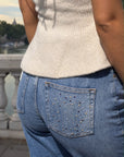 Calça Denim Vera Mom Fit Fracomina