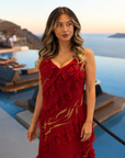 VESTIDO FOLHOS GIL SANTUCCI