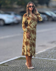 SCRIPT DRESS WITH SIDE RING