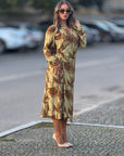 SCRIPT DRESS WITH SIDE RING