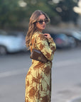 SCRIPT DRESS WITH SIDE RING
