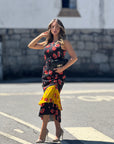 VESTIDO MOSCHINO FLORES