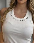 TOP CANELADO PINGENTES COLCCI