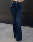 CALÇAS FLARE DENIM RINASCIMENTO