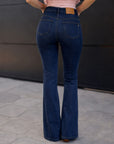 CALÇAS FLARE DENIM RINASCIMENTO