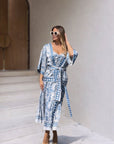 SKIRT WRAP FRACOMINA BLUE WHITE