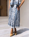 SKIRT WRAP FRACOMINA BLUE WHITE