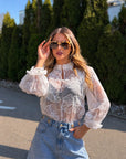 BLUSA H PREPPY ROMANTICA GASA