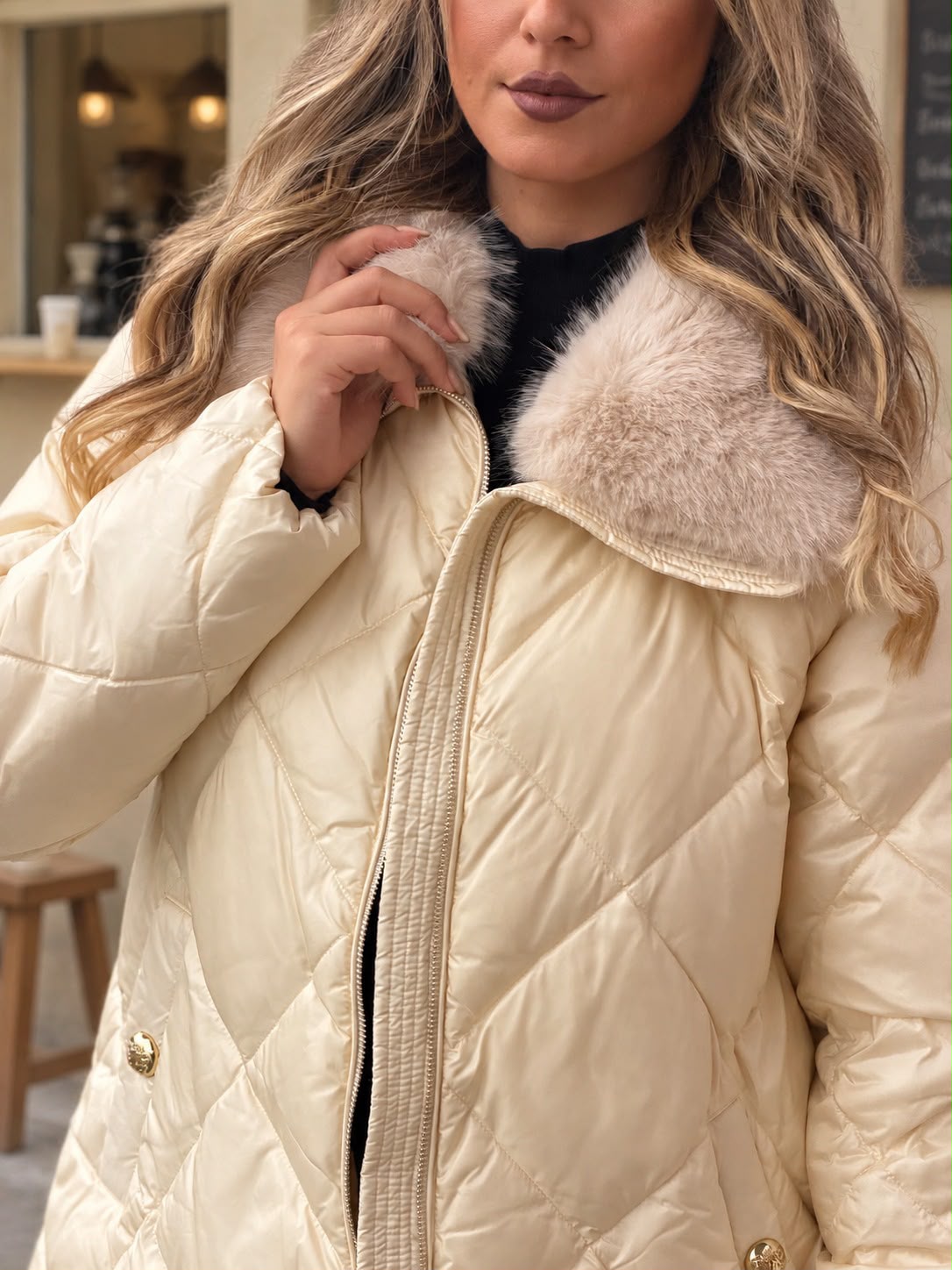 Duck Down Padded Coat Fracomina