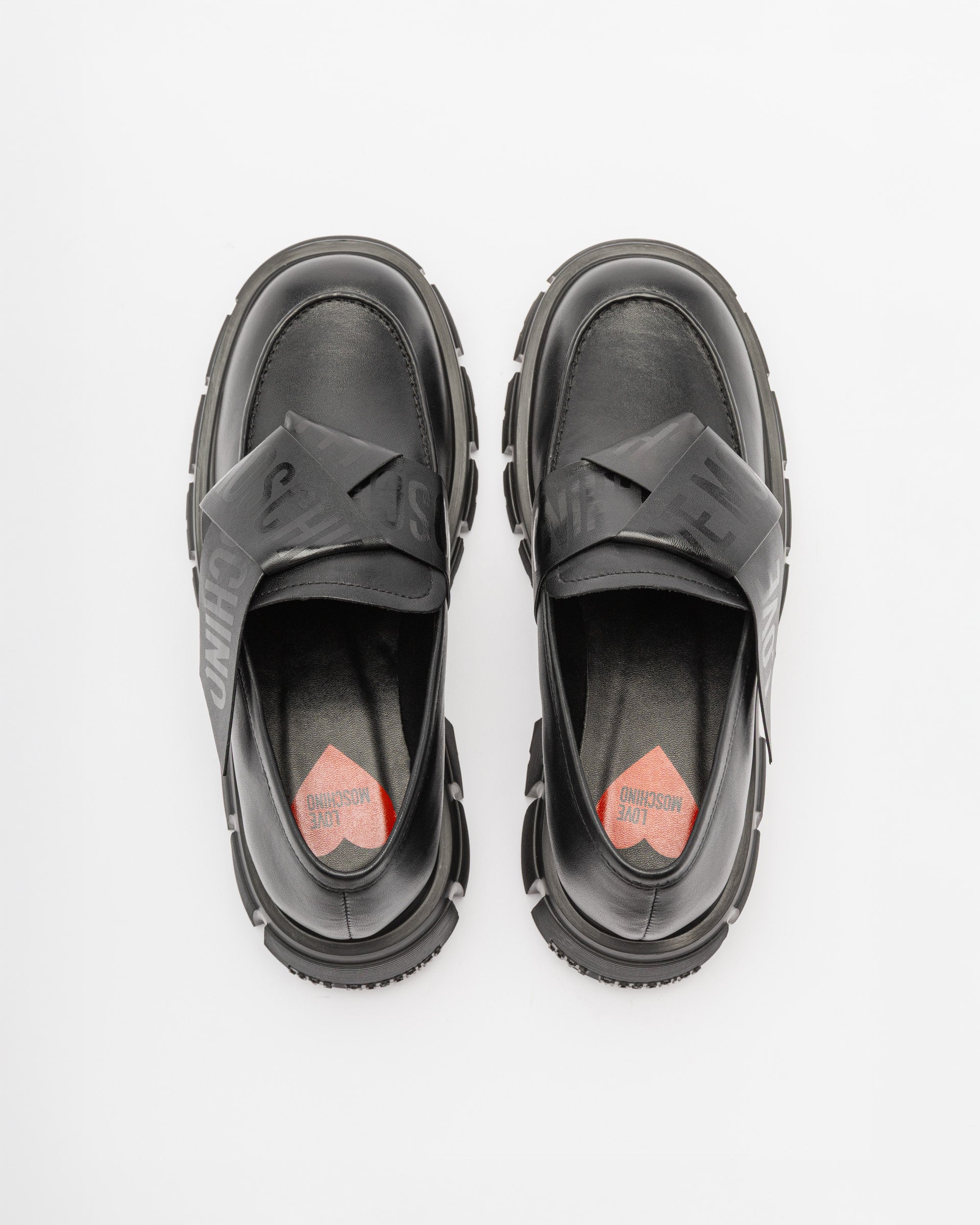 MOCASSIN MOSCHINO COM SOLA ALTA