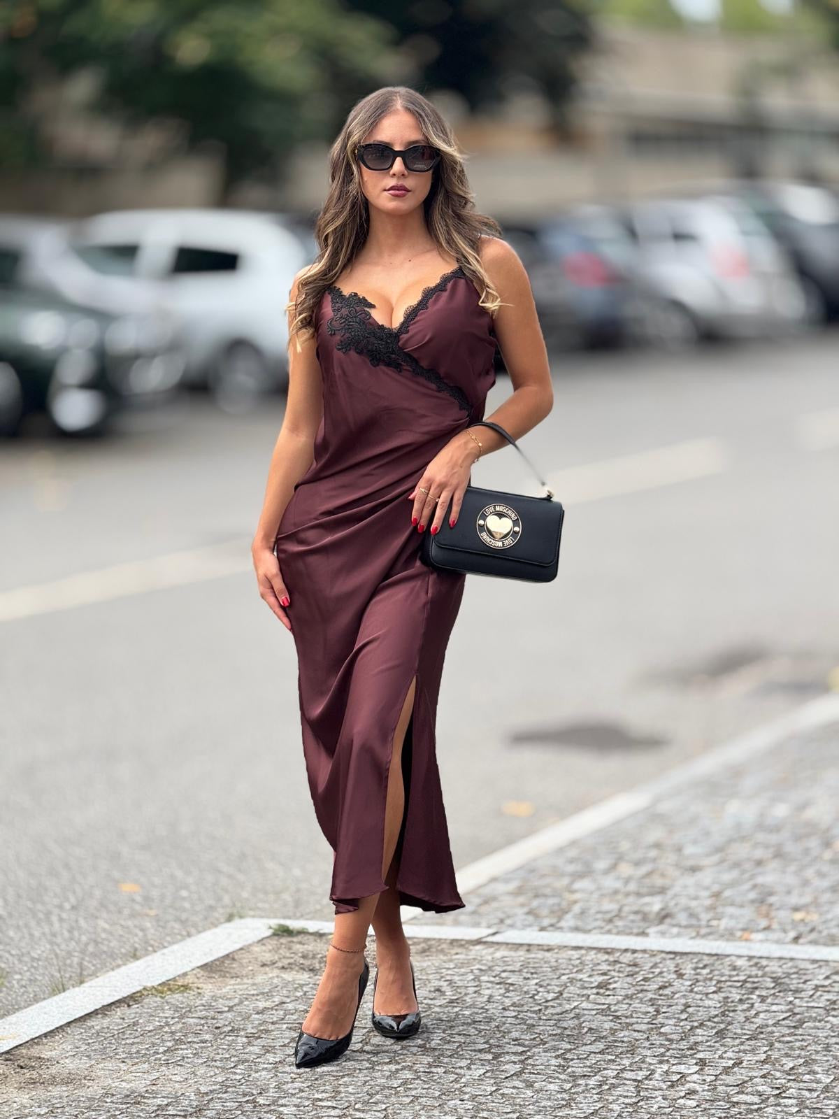 VESTIDO RINASCIMENTO ACETINADO