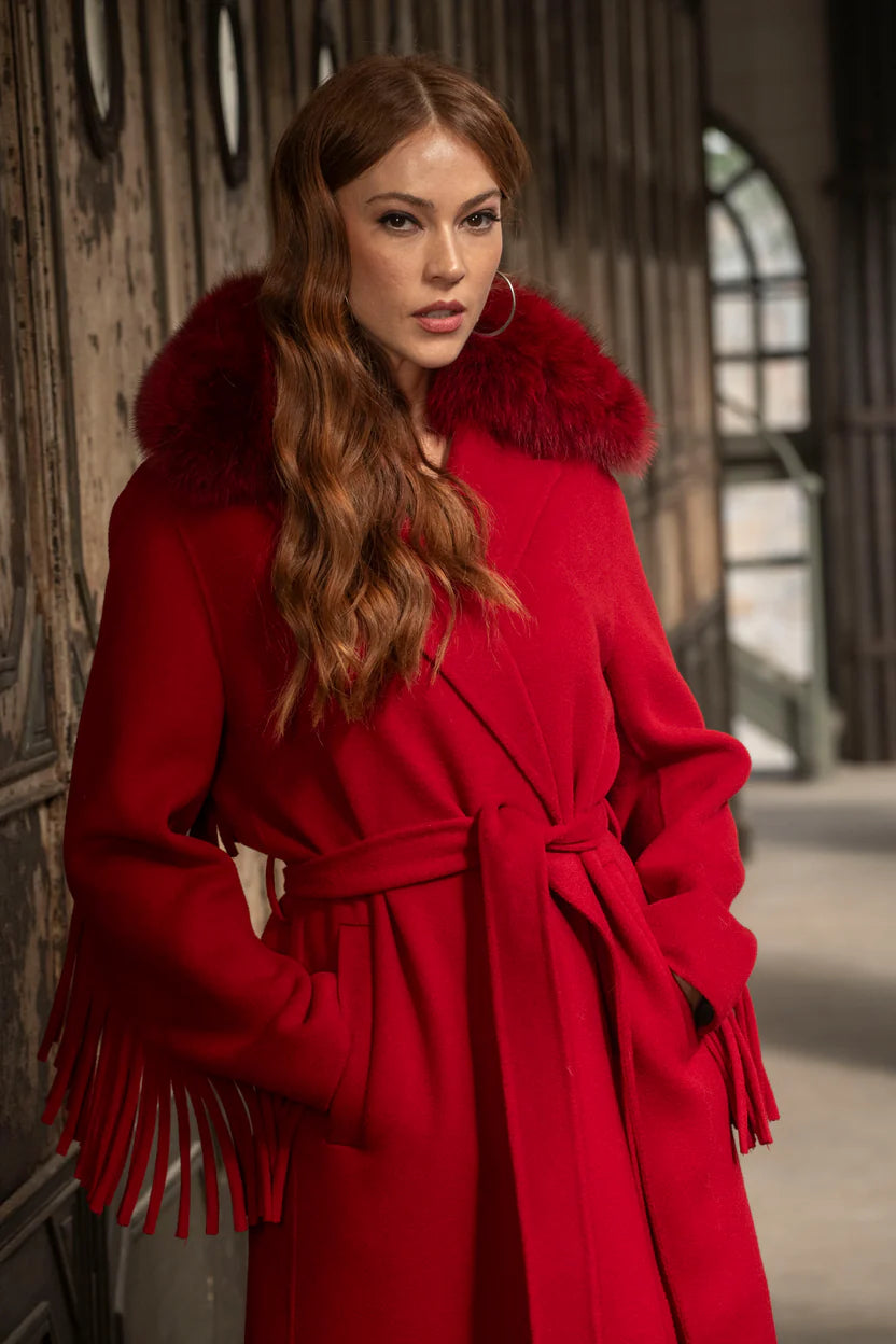 CASACO LOCOLUXO FAZENDA COM FRANJAS