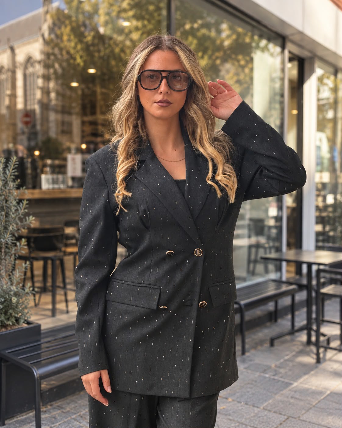 Long Double-Breasted Jacket Fracomina