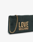 BOLSA MOSCHINO VELOUR VERDE