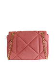 BOLSA MOSCHINO EMBOSSED VELOUR ROSA