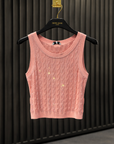 TOP FRACOMINA EMBELLISHED TANK