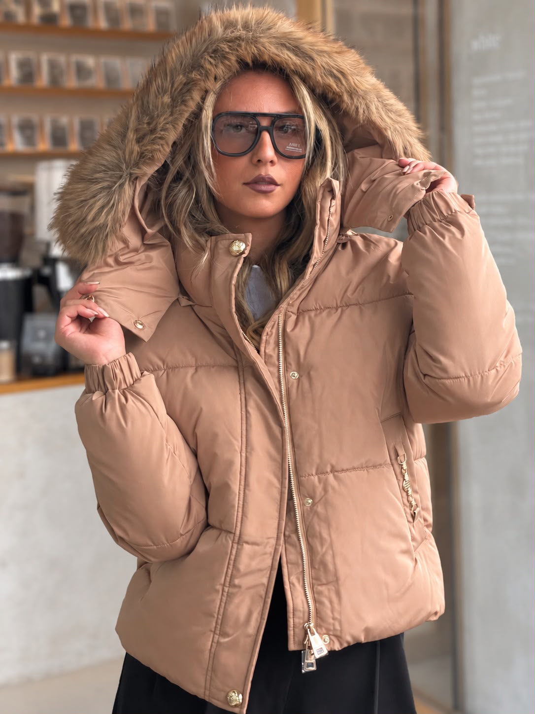Padded Coat With Hood Fracomina