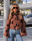 PARKA COM FLORES FRACOMINA