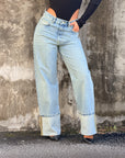 CALÇA DE GANGA MOSCHINO JEANS