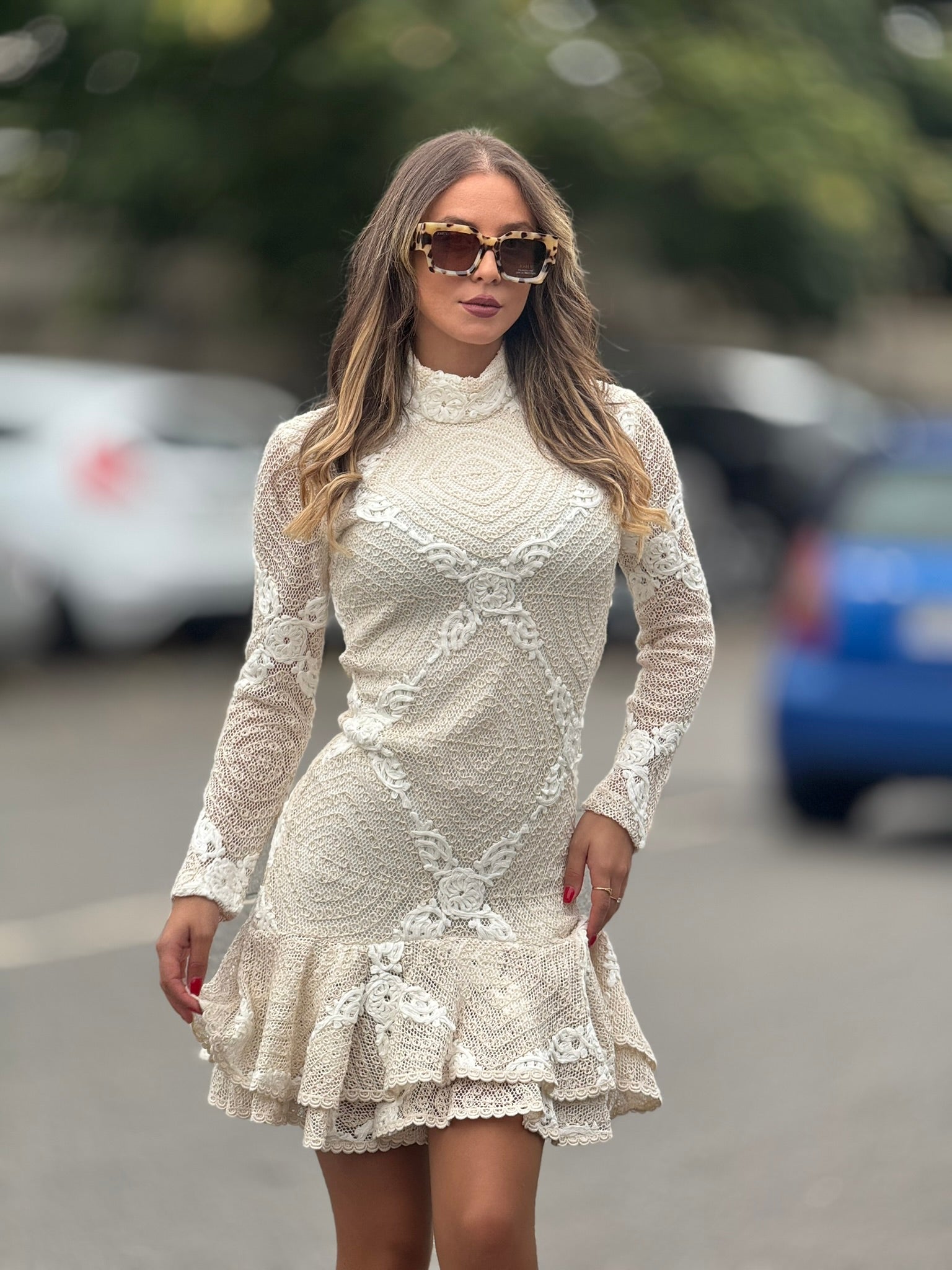 VESTIDO H PREPPY PUNTO CALADO