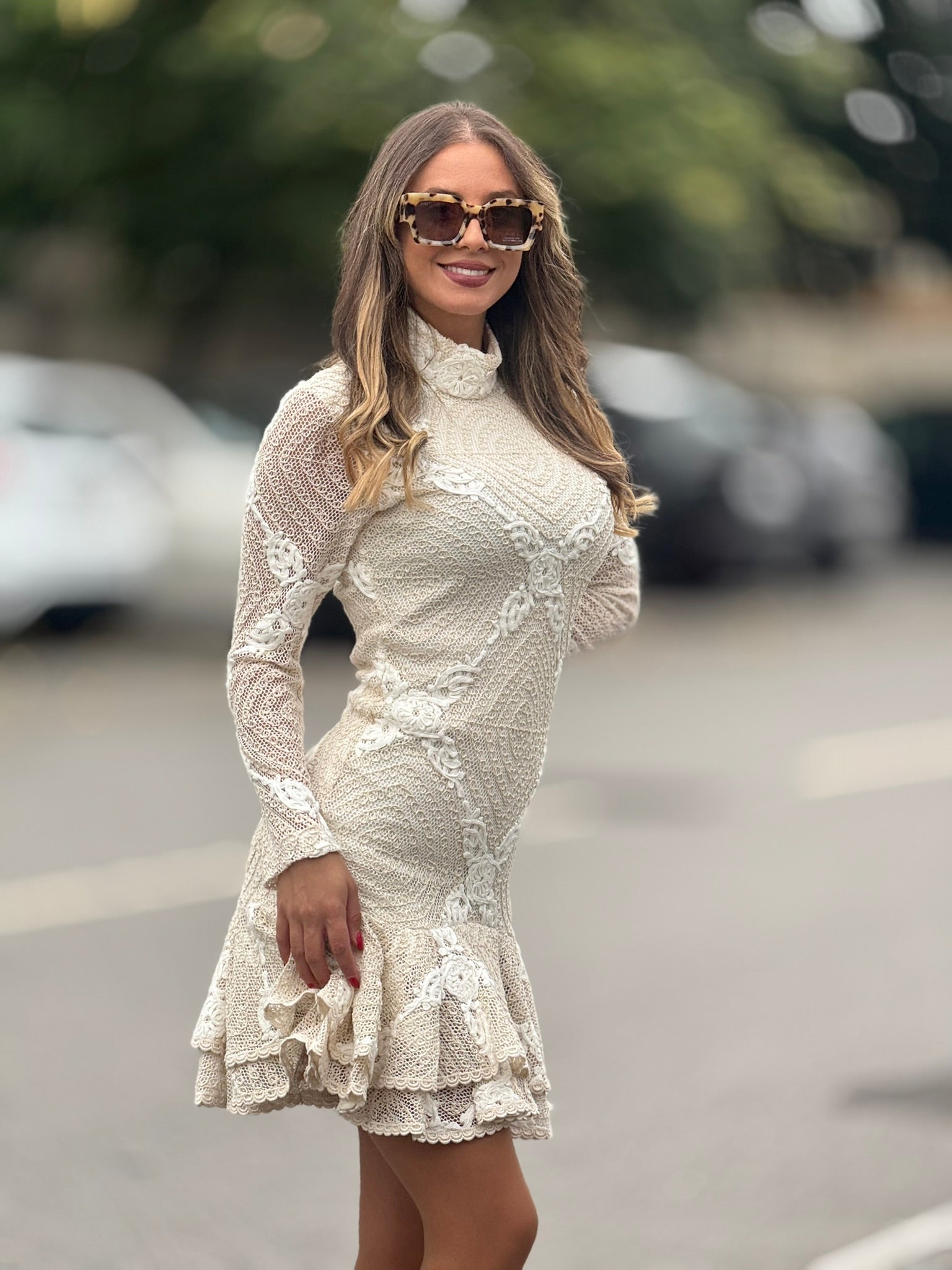 VESTIDO H PREPPY PUNTO CALADO