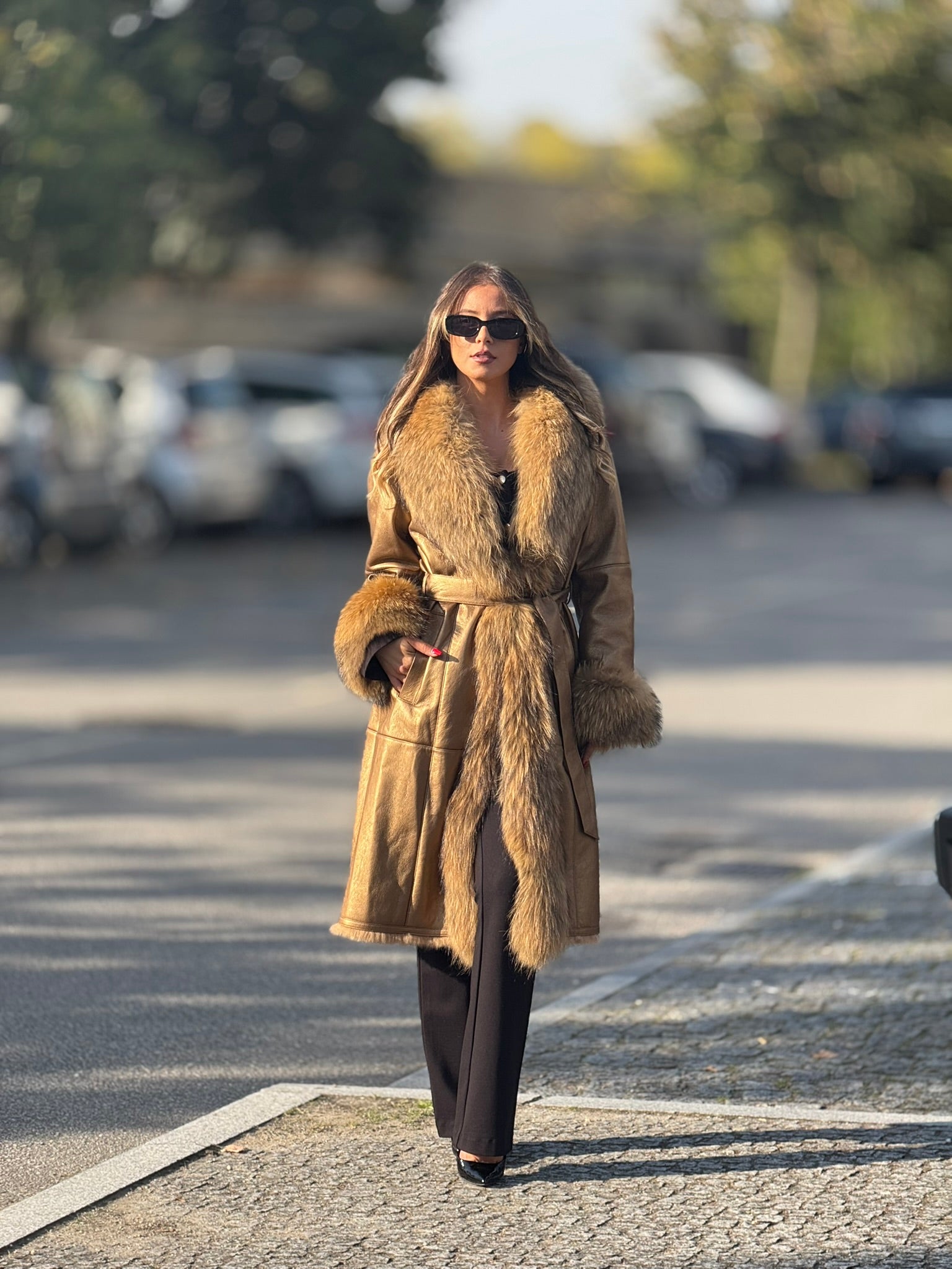 CASACO LOCOLUXO PÊLO INTERIOR COMPRIDO