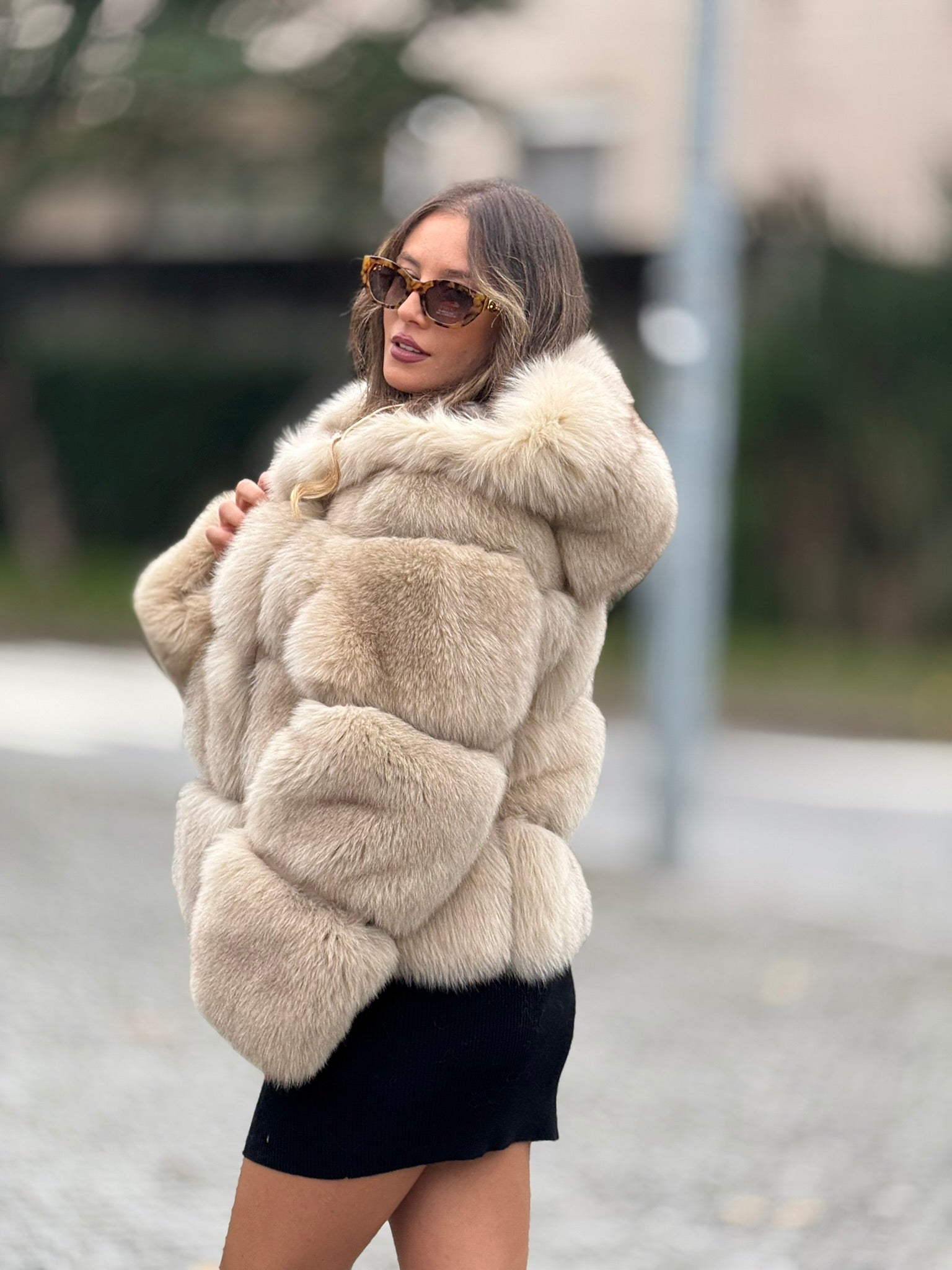 CASACO LOCOLUXO PÊLO NATURAL