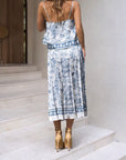 SKIRT WRAP FRACOMINA BLUE WHITE