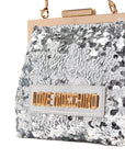 BOLSA MOSCHINO PAILETTES ARGENTO