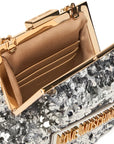 BOLSA MOSCHINO PAILETTES ARGENTO