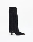 Black Perfume Launch Boot, Leather